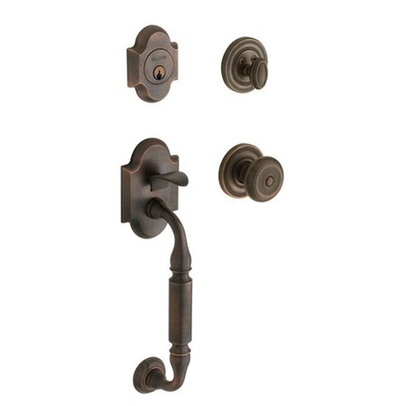 Baldwin Double Cylinder Handlesets Distressed Oil Rubbed Bronze 85305.402.RDBL